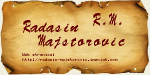 Radašin Majstorović vizit kartica